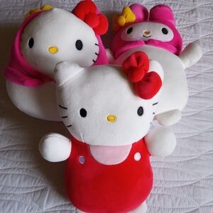 Hello Kitty and My Melody Squishmallow Plush Set.